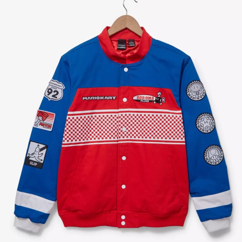 Nintendo Mario Kart Red and Blue Racing Jacket - Unisex SM